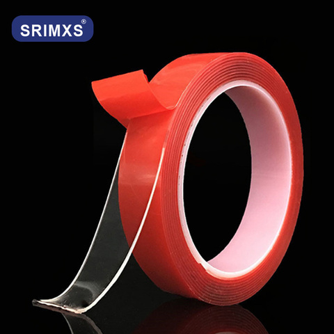Red Double Sided tape Sticker Silicone Transparent  No Traces Tape   Waterproof and Long lasting viscosity 3m Adhesive Tape ► Photo 1/6