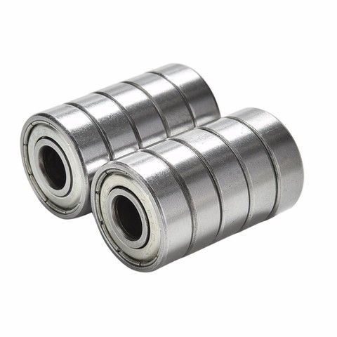 10PCS/lot ABEC 7 608ZZ Shafts Stainless Steel Bearings Roller Scooter Ball Bearings Skate Skateboard Wheels Silver Bearings ► Photo 1/6