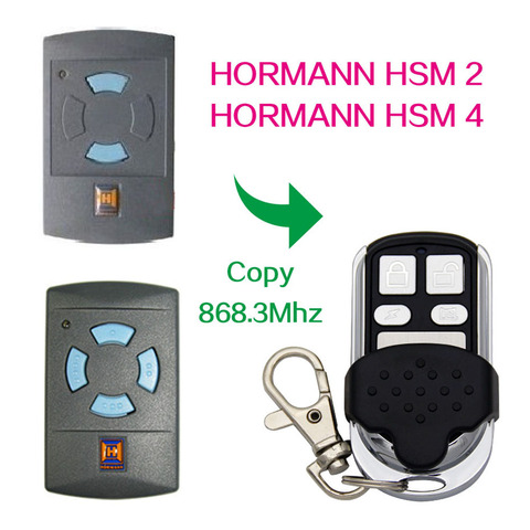 HORMANN HSM HSM2 HSM4 Remote Control 868MHz Gate Opener Transmitter Hormann HSM2 HSM4 868,3MHz Remote ► Photo 1/6