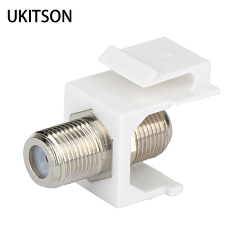 F Head TV Coax Keystone Jack F-Type Female to Female SAT Insert Coupler Nickel Plated For Satellite Television Connector ► Photo 1/4