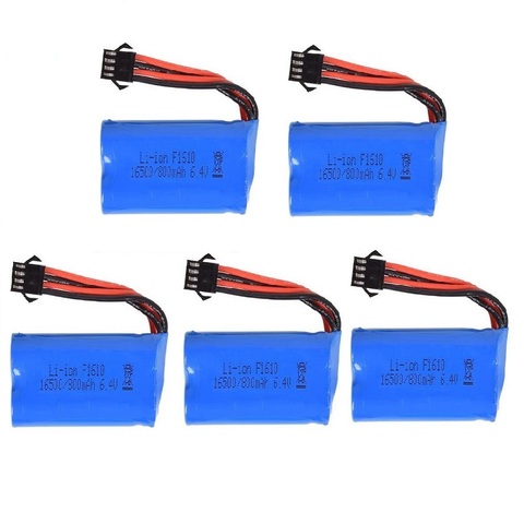 1-5pcs wltoys 18628 18629 18428 18429 1/18 high speed RC truck battery 6.4v 800mah Li-ion battery /USB charger ► Photo 1/3