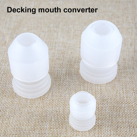 3 Pcs/set S M L  Thicken Piping Bag Home Kitchen Dining Cream Nozzle Pipeline Coupler Russian Nozzle Tips converter ► Photo 1/6