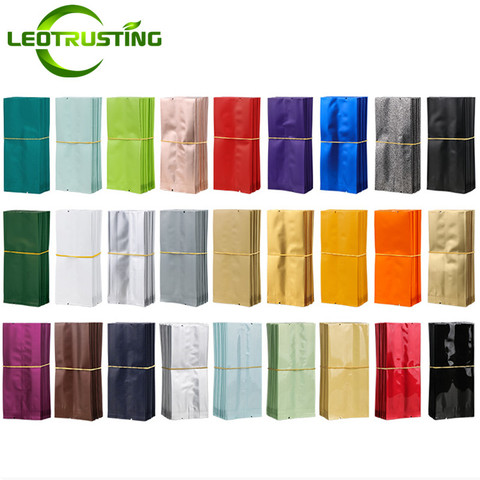 Leotrusting 100pcs 10-15g 55x125x20mm Color Foil Heat Sealing Bag Tea Coffee Powder Packaging Bag Eco-friendly Matt Foil Bag ► Photo 1/6
