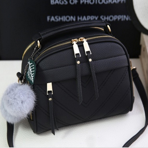 PU Tassel Handbag For Women Girl Fashion Tassel Messenger Bags With Ball Bolsa Female Shoulder Bags Ladies Party Crossby Bag ► Photo 1/6