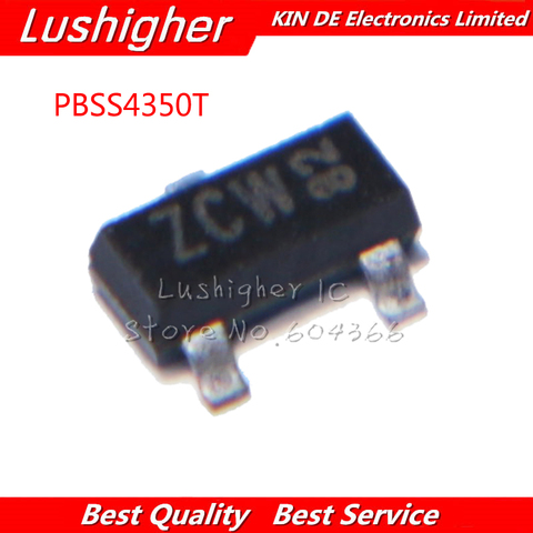 10pcs PBSS4350T SOT23 ZCW SOT-23 PBSS4350 ► Photo 1/2