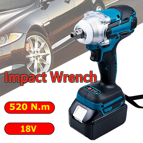 For Makita 18V Battery Impact Wrench Power Tools Herramientas Electricas Impact Wrench Electric Screwdriver 520 N.m Wrench Tools ► Photo 1/6