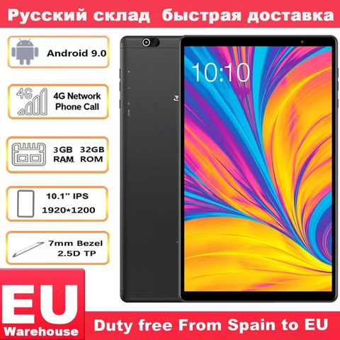 Teclast P10HD 4G Phone call Octa Core tablet pc 3GB RAM 32G ROM IPS1920*1200 SIM Android 9.0 OS 10.1 Inch Tablet GPS 6000mah ► Photo 1/6