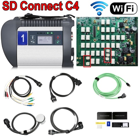 A+++ Full Chip MB STAR C4 SD Connect Compact C4 Car truck software 2022.06 Mb star Multiplexer Diagnostic Tool with WIFI ► Photo 1/6