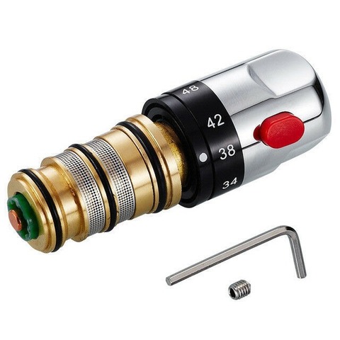 Brass Thermostatic Mixing Valve Temperature Control Ceramic Valve for Solar Water Heater Valve Parts Ceramic Cartridge WJ911 ► Photo 1/5