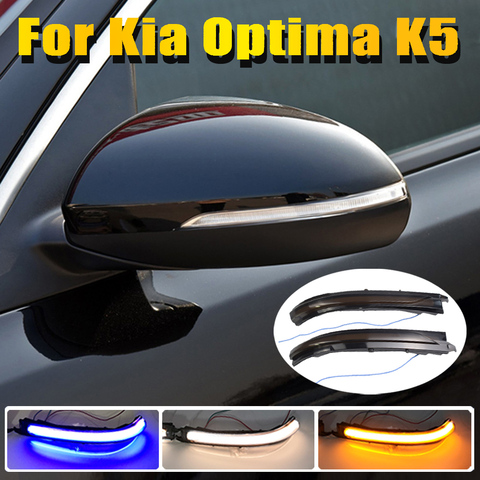 2pcs Side Mirror indicator Dynamic Sequential Flowing LED Turn Signal Light For Kia Optima K5 TF 2016 2017 2022 ► Photo 1/6