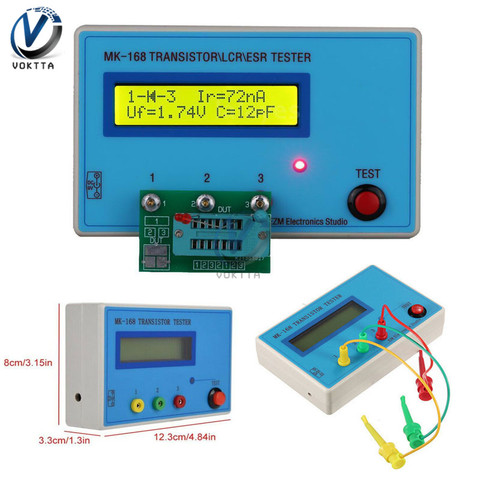 MK-168 Transistor Tester Measuring Resistance Capacitor Inductance Voltage RLC NPN PNP MOS Meter Capacitance Tester ► Photo 1/6