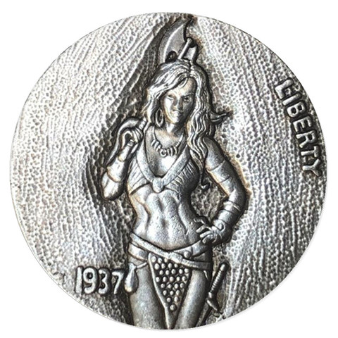 1937 Axe Woman AB Souvenir Coins Collectibles 3D Antique Metal Commemorative Morgan Hobo Coin Copy Home Decor New Year Gifts ► Photo 1/6