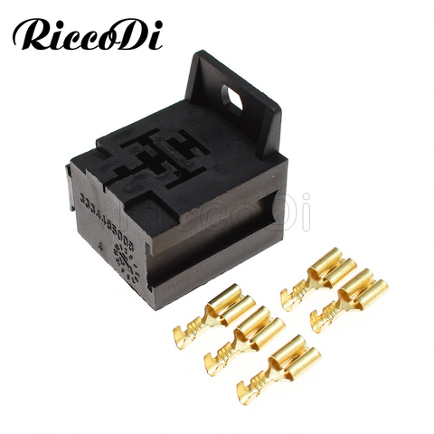 1/5/10/20Sets 5 Pin Poles Automotive Relay Base Holder Socket With Mounting Bracket For 5Pin Relays 3334485008 ► Photo 1/3