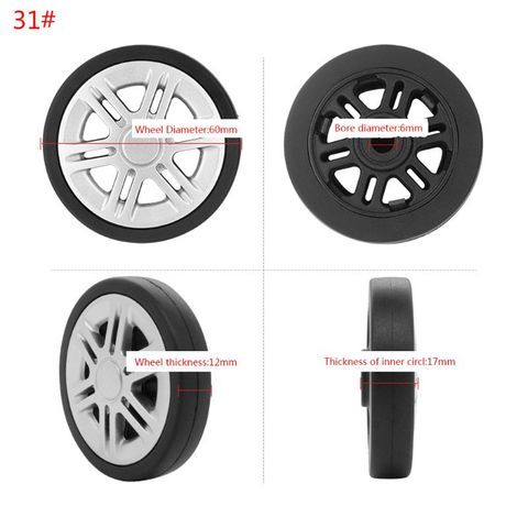 1PC Luggage  Plastic Swivel Wheels Rotation Suitcase Replacement Casters ► Photo 1/6