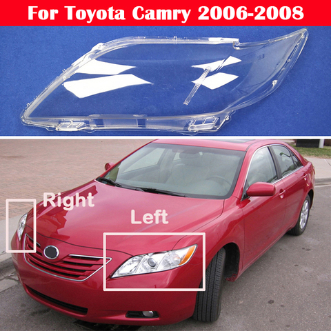 European and American version Transparent Headlight Glass Shell Lamp Shade Headlamp Lens Cover For Toyota Camry 2006 2007 2008 ► Photo 1/6