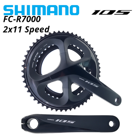 SHIMANO 105 HOLLOWTECH II FC-R7000 Road Bike Crankset 2x11 speed R7000 front chainwheel Bicycle 53-39T 11S 170mm 11v crank ► Photo 1/6