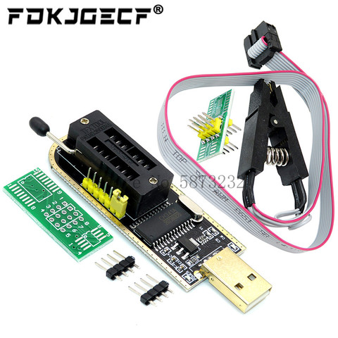 CH341A 24 25 Series EEPROM Flash BIOS USB Programmer Module + SOIC8 SOP8 Test Clip For EEPROM 93CXX / 25CXX / 24CXX DIY KIT ► Photo 1/4