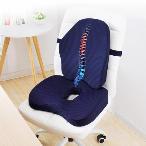 Coccyx Memory Foam Chair Orthopedic Pillow Office Seat Pad Hemorrhoid Treat  Car Seat Big Cushion Relief Pain Tailbone Pillow