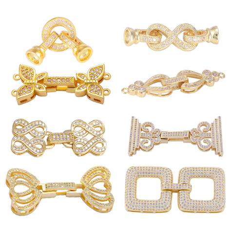 Juya DIY Pearls Jewelry Fittings Fastener Connector Clasps For Handmade Beadwork Gems Pearls Bracelet Necklace Making Material ► Photo 1/6