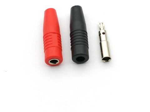 2pcs copper Solder Copper 4mm silicone insulated Banana female Jack socket Plug connector ► Photo 1/5