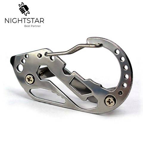 Multifunction Tool Stainless Steel Key Holder Organizer Clip Folder Keyring Keychain Case Outdoor Survival Travel Tool ► Photo 1/6