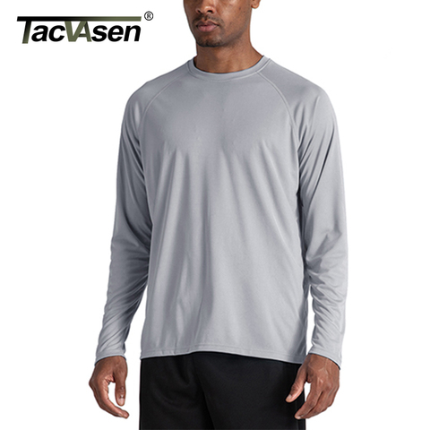 TACVASEN Men's Sun Protection T-shirts Summer UPF 50+ Long Sleeve Performance Quick Dry Breathable Hike Fish T-shirts UV-Proof ► Photo 1/6