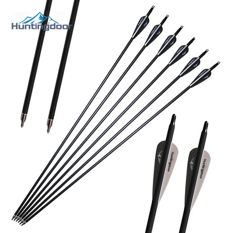 Huntingdoors 12/24Pcs Mixed Carbon Arrows 31.5inch TPU Feathers Diameter 7.8mm For Recurve/Compound Bow Hunting Archery Bow ► Photo 1/6