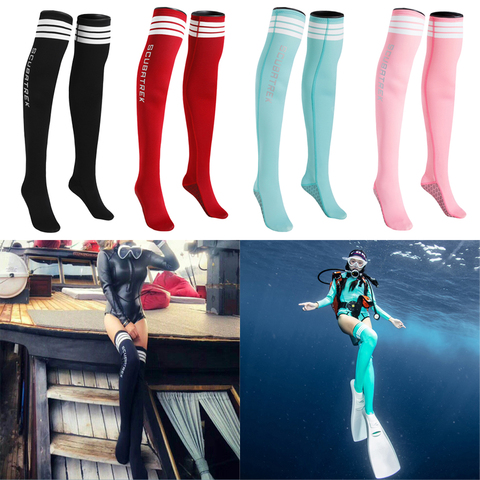Women Wetsuit 1.5mm Long Diving Sock Warm Non-Slip Stocking Boot Water Shoes Snorkeling Surfing Neoprene Water Shoes Dive Gear ► Photo 1/6