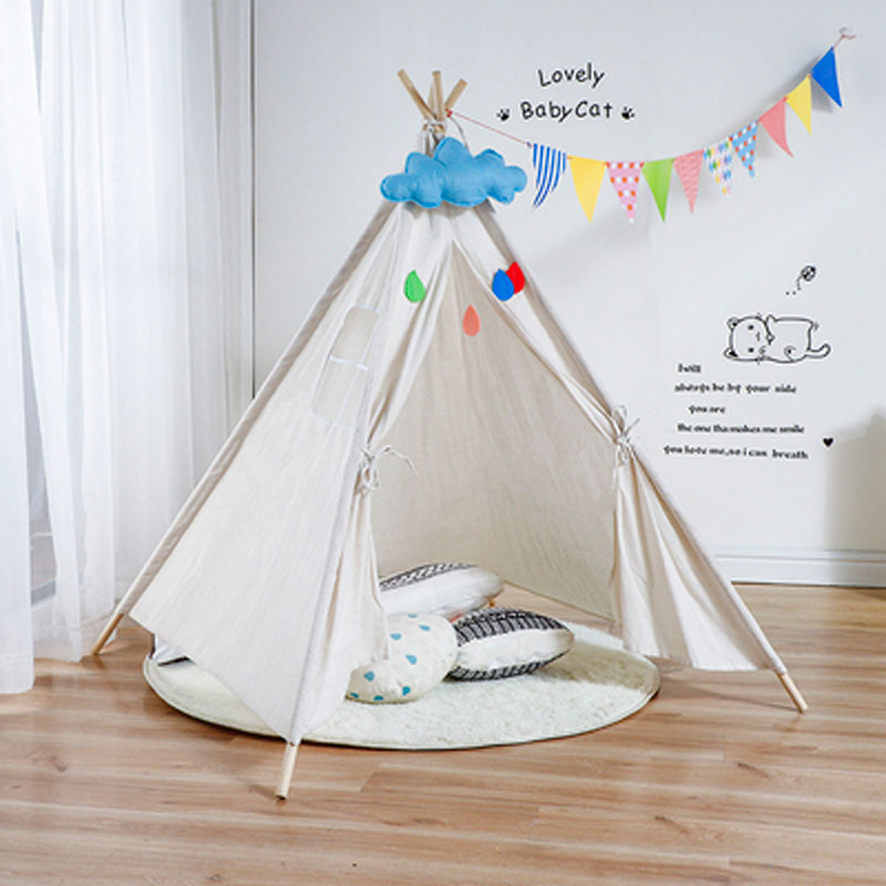 Large Kids Tent Teepee Children Indian Wigwam Indoor Outdoor Play House Canvas 