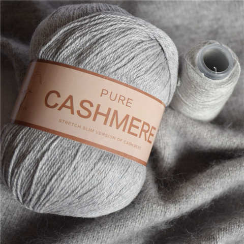 Pure Natural Mongolian Cashmere Yarn Crochet Lana para tejer knitting wool Yarn Baby laine Yarny Knit Thread Hand-Weaving 50+20g ► Photo 1/6