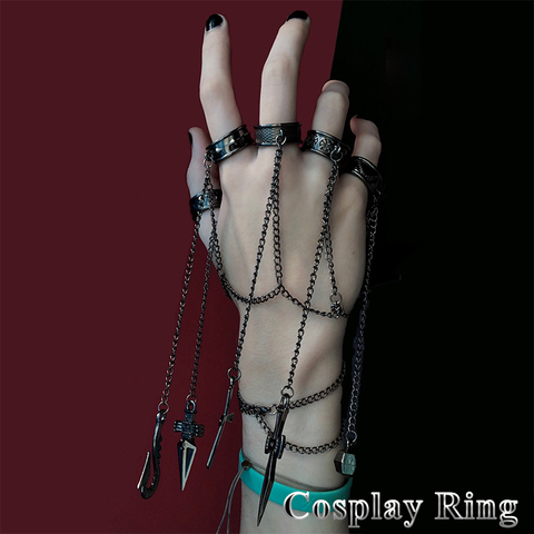 Lateefah Cartoon Hunter x Hunter Kurapika Cosplay Costume Prop Metal Ring Accessories Alloy Fashion Pendant Chain for Gift ► Photo 1/6