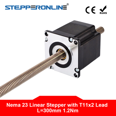 Nema 23 Non-captive Linear Stepper Motor 4-lead 56mm Stack 2A Lead 2mm/0.07874