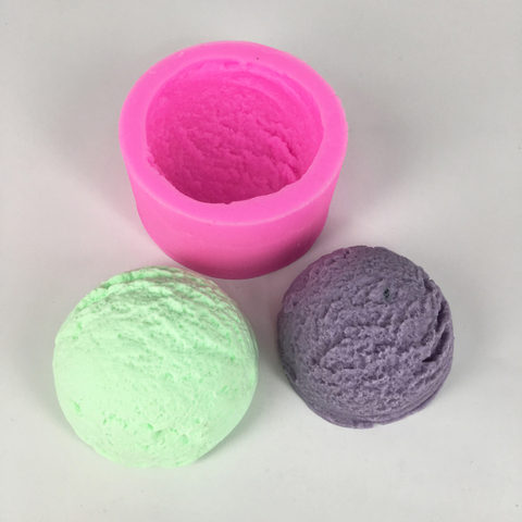 Ice Cream Ball Candle Making Silicone Soap Mold Fondant DIY Decorating Mould Plaster Aromatherapy Pendent Molds ► Photo 1/6