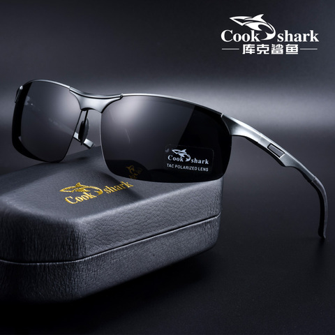 Cook Shark 2022 new aluminum magnesium sunglasses men's sunglasses HD polarized driving driver glasses tide ► Photo 1/6