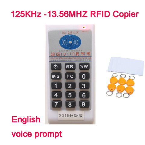 Handheld 125Khz-13.56MHZ Copier Duplicator Cloner RFID NFC IC card reader & writer + 3pcs 125KHZ +3pcs 13.56MHZ cards ► Photo 1/6