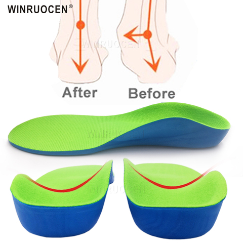 WINRUOCEN Child Professional arch support Orthotics insoles Flat Feet Cubitus Varus XO leg plantillas Pad for shoes Inserts sole ► Photo 1/6