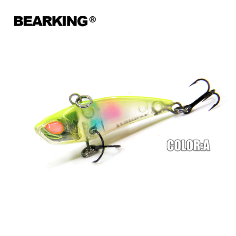 Bearking A+ fishing lures, hard bait, vib(lip less) 40mm 3.8g, sinking, good quality baits,3D eyes,vmc hooks 2017 hot model ► Photo 1/6