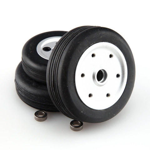 1pcs High Quality Rubber Wheel Aluminum Hub Diameter 40mm 45mm 50mm 55mm 60mm For Electric Retract Landing Turbojet Airplane ► Photo 1/5