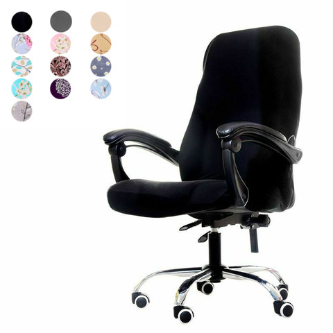 Solid Office Chair Covers Solid Anti-dirty Stretch Spandex Computer Seat Chair Cover Removable Slipcovers For Office Seat Chairs ► Photo 1/6