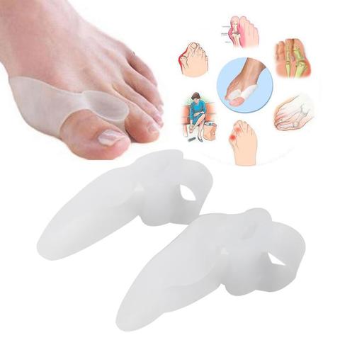 2pcs=1Pair Silicone Toes Separator Foot Hallux Valgus Correction Bone Ectropion Adjuster Toes Outer Appliance Foot Care Tool ► Photo 1/6