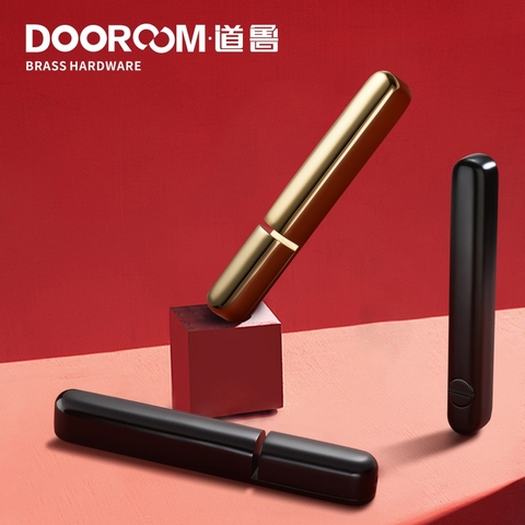 Dooroom Brass Sliding Door Lock Set Handles Gold PVD Black Interior Living Room Bathroom Balcony Kitchen ► Photo 1/6