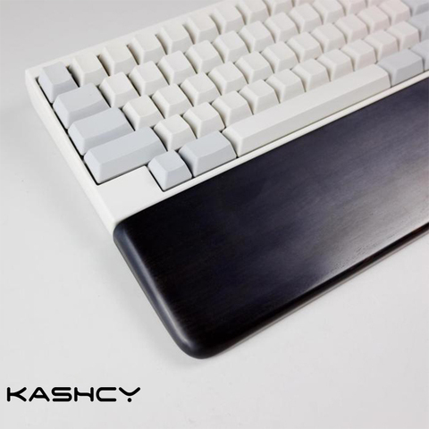 Kashcy solid wooden African blackwood palm rest for Ergonomic Gaming Mechanical Keyboard wrist support pad ,60 87 104 108keys ► Photo 1/6
