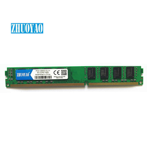 ZHUOYAO DDR3 4GB Ram 1333 1600 No ecc desktop Memory dimm ► Photo 1/4