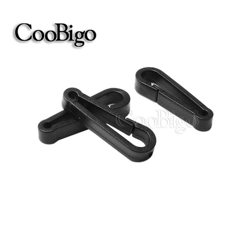 10pcs/lot Black Plastic Snap Clip Hooks Mini Carabiner Backpack Paracord Strap Hooks Cord Lanyard DIY Accessories ► Photo 1/6