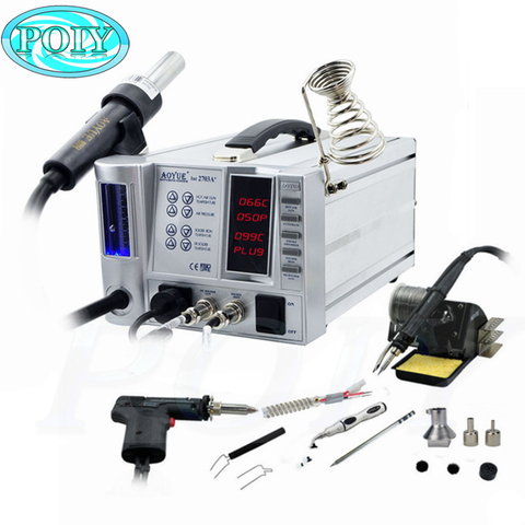 New Product AOYUE 2703A+ Hot Air Soldering Station Hot Air Gun Multi-fonction 4 In 1 Lead-free Soldering Iron Smoke Absorber ► Photo 1/6