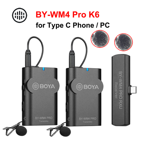 BOYA BY-WM4 Pro K6 Wireless Microphone Type-C Interface for Smartphone HUAWEI OPPO VIVO XIAOMI PC Macbook Mic ► Photo 1/6