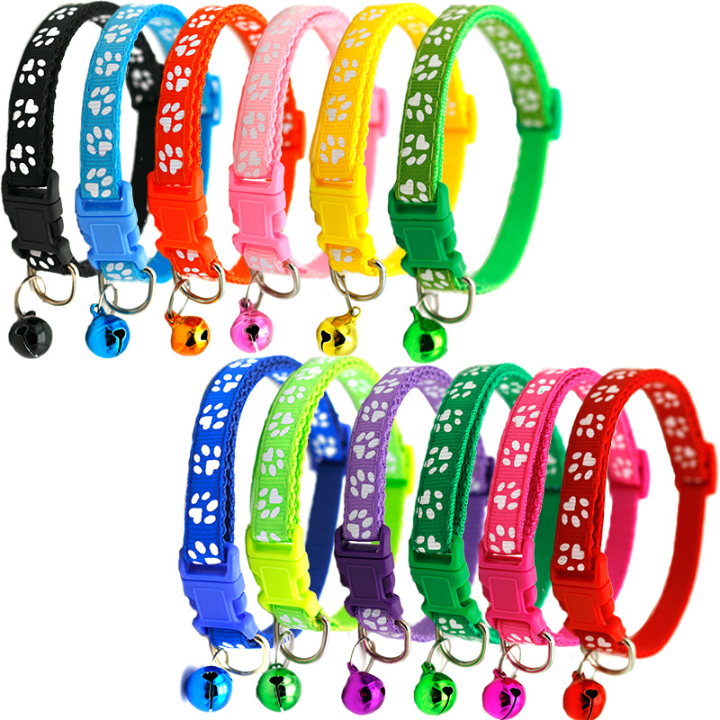Cute Reflective Pet Dog Puppy Collars and Leads Leash with Bell for Small Dogs8B 