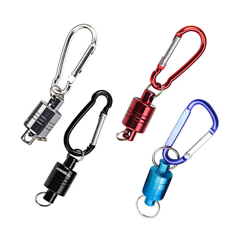 Magnetic Carabiner Magnetic Button Fishing Keychain Snap Clip Lock Buckle Hook Carabiner Fishing Tool Outdoor Camping Supplies ► Photo 1/6