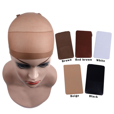 36pcs(18bag)Good Quality Deluxe Wig Cap Hair Net For Weave  Hair Wig hairnets Stretch Mesh Wig Cap For Making Wigs Free Size ► Photo 1/6