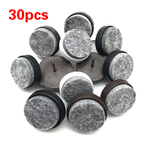 30pcs/pack Felt Foot Pad Skid Glide Nail Protector Furniture Chair Table Leg 14mm/17mm/20mm/22mm/24mm/28mm ► Photo 1/6